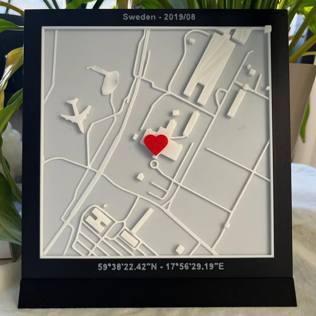 Valentine’s Day surprise – a beautiful 3D map of a special memory.